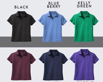 Custom Embroidered Ladies V Neck Polo | Sport Tek Polo Tee