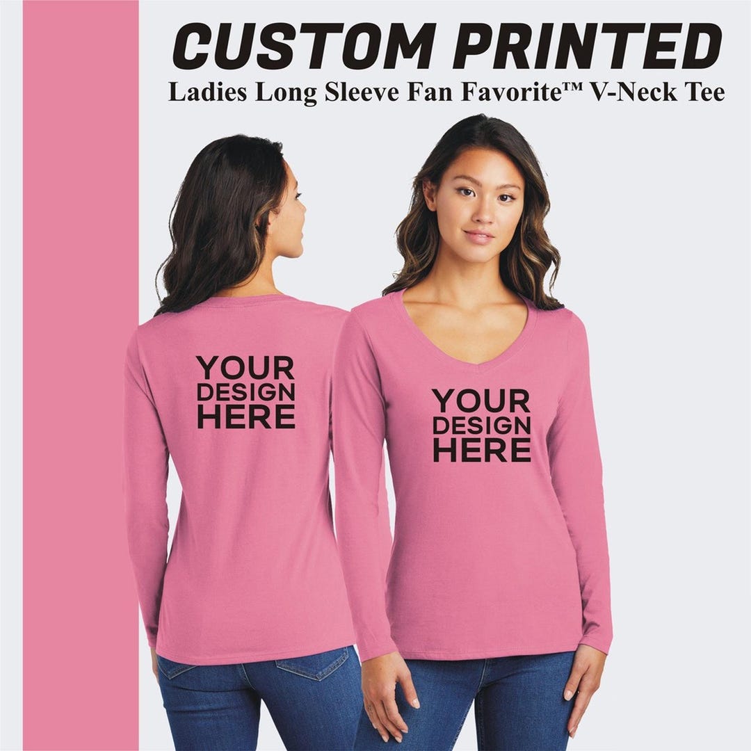 All-Over Print V-neck Women's T-shirt With Bell Sleeve