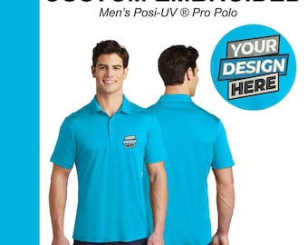 Custom Embroidered Men's Polo Shirt: Moisture Wicking Performance
