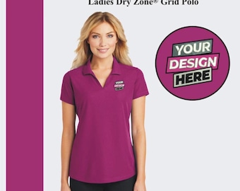 Custom Embroidered Ladies Dry Zone Grid Polo | Business Logo Shirt
