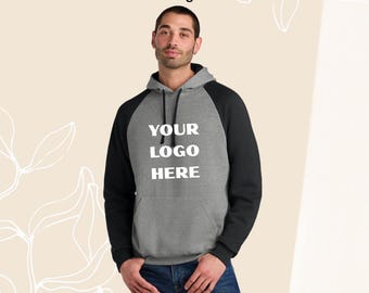 Custom Text Hoodie, Personalized Business Logo Sweatshirt, Front and Back Print Hoodie, Brand Logo Hoodie, Team Apparel
