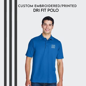 Custom DriFit Polo Shirt Custom Embroidered Polo Shirt Logo On Demand Personalized Polo T-Shirt Customize Business Polo Men Performance Polo
