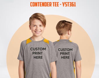 Sport-Tek® Youth Unisex Tee, Custom T-Shirt, Personalized Tshirt, Game Day, Customize Kid Shirt, Moisture Wicking, Performance Tee, Reglan