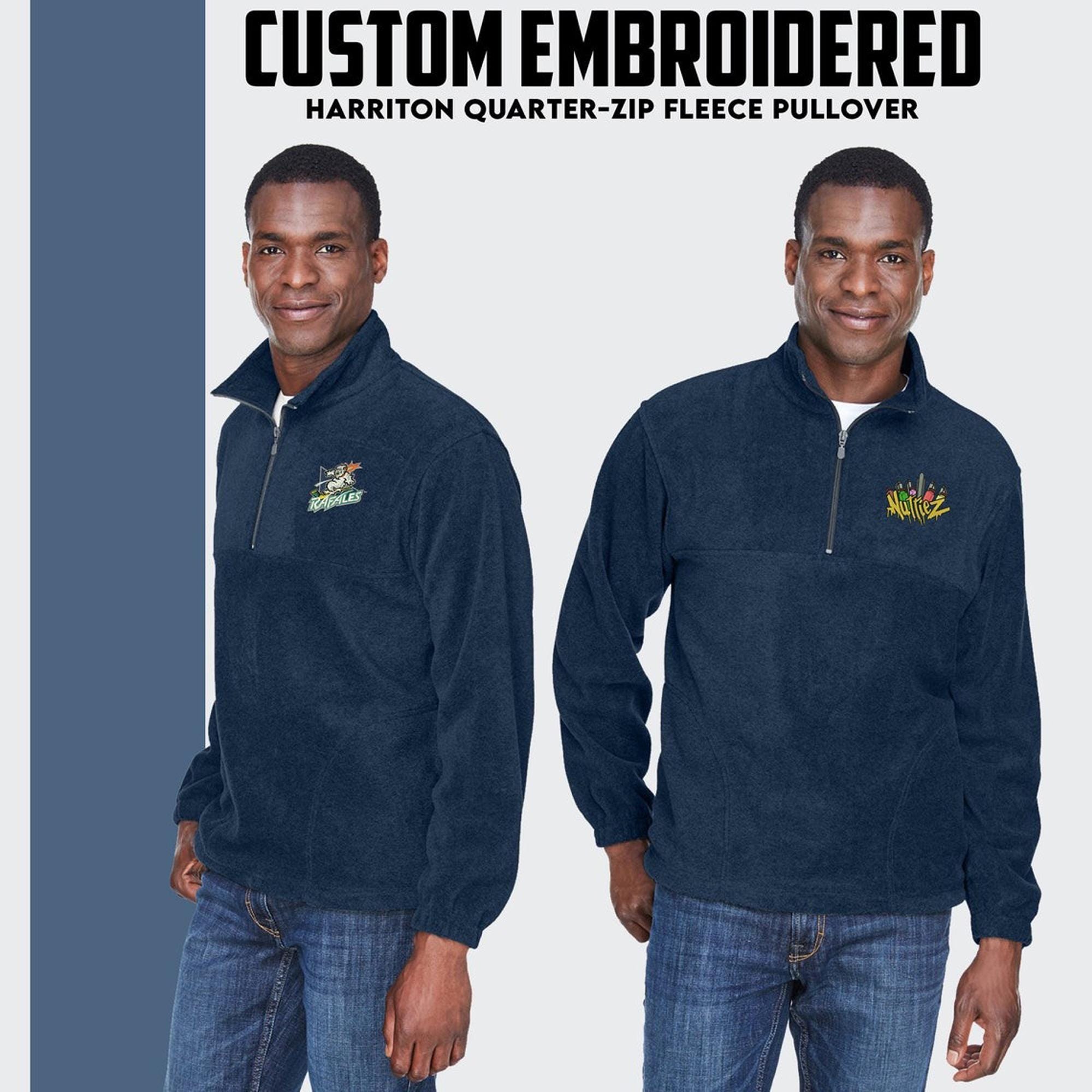 Custom Embroidered 3/4-zip Monogram Quarter Zip Sweatshirt