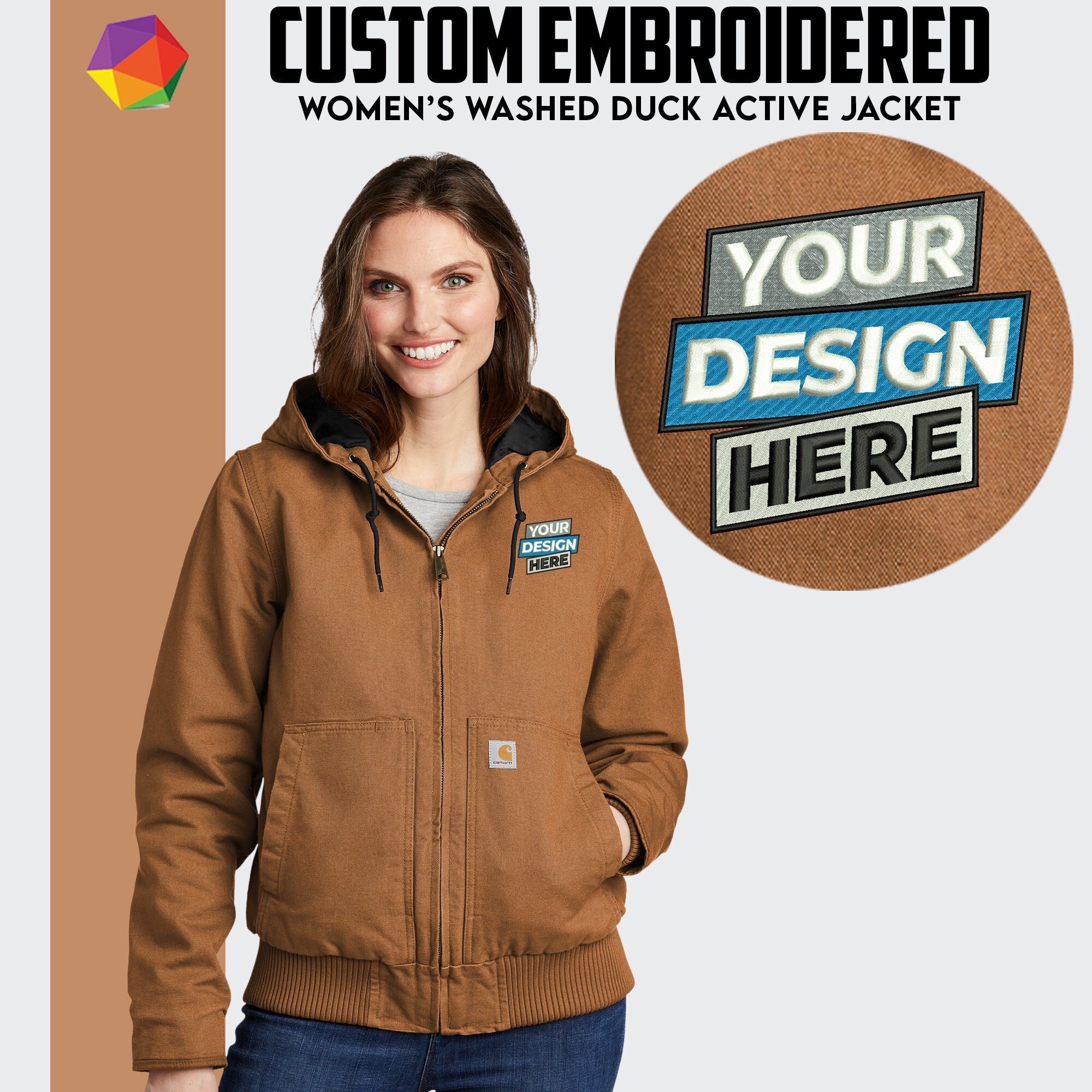 CustomRushTees Custom Denim Jacket, Embroidered Logo, Custom Logo Jacket, Personalized Monogram, Customize Women Denim Jacket, You Logo Here, Winter Jacket