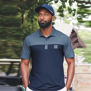 Custom Embroidered Polo, Port Authority® Blocked Polo, Custom Men Polo Shirt Logo, Custom Work Shirts, Monogram Polo, Personalized Polo
