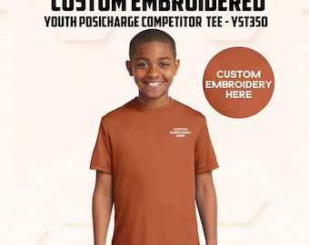 Custom Youth Dri Fit T-Shirt | Personalized Performance Shirt | Embroidered Tee | Moisture Wicking T Shirt | Customize Kid Birth Day Gift