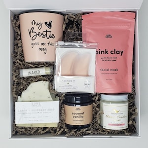 Bestie Self Care Gift Box Women&#39;s Care Package Bestie birthday gifts for her best friend Spa Gift Set Cheer Up Gift Box Bestie Sympathy Gift