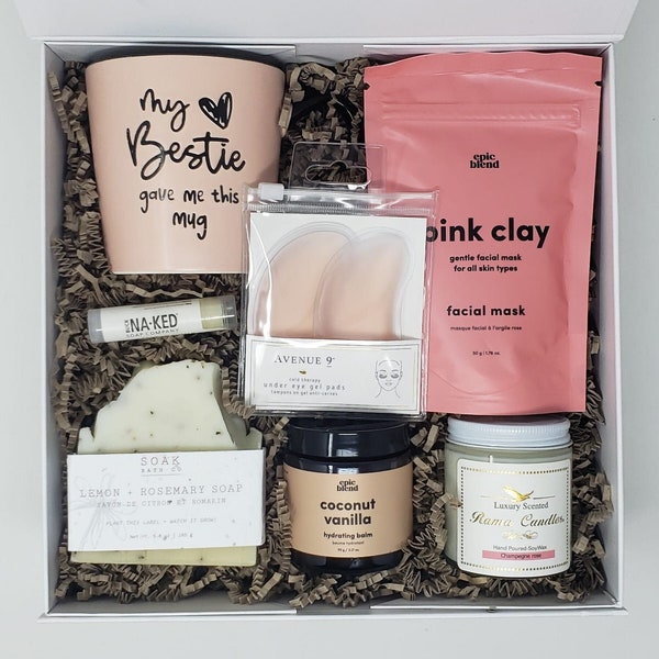 Bestie Self Care Gift Box Women's Care Package Bestie birthday gifts for her best friend Spa Gift Set Cheer Up Gift Box Bestie Sympathy Gift