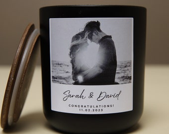 Personalized Engagement Candle Gift Set Couples Wedding Engagement Gift Her Wedding Self Care Candle Engaged Couples Scented 4oz Soy Candle