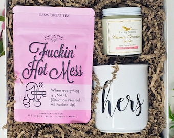 Candle Gift Box Her Tea Gift Set Women Self Care Gift Box Custom Birthday Gift For Her Cozy Candle Tea Gift Set With Mug Hygge Gift Basket