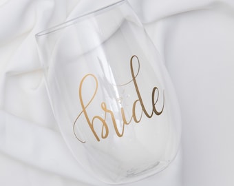 Personalized Glass For Bridal Party For Bridesmaid ProposalGift Personalized Glass Bachelorette Party Champagne Wine Glass Bridal Glasses