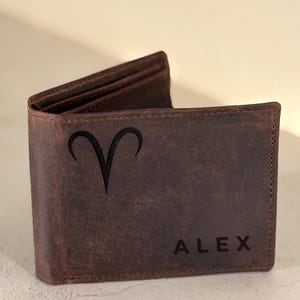Portefeuille en cuir pour homme avec porte-cartes pour papa, cadeau d'anniversaire pour lui, étui en cuir avec poche pour pince à billets, porte-cartes de visite personnalisé pour lui