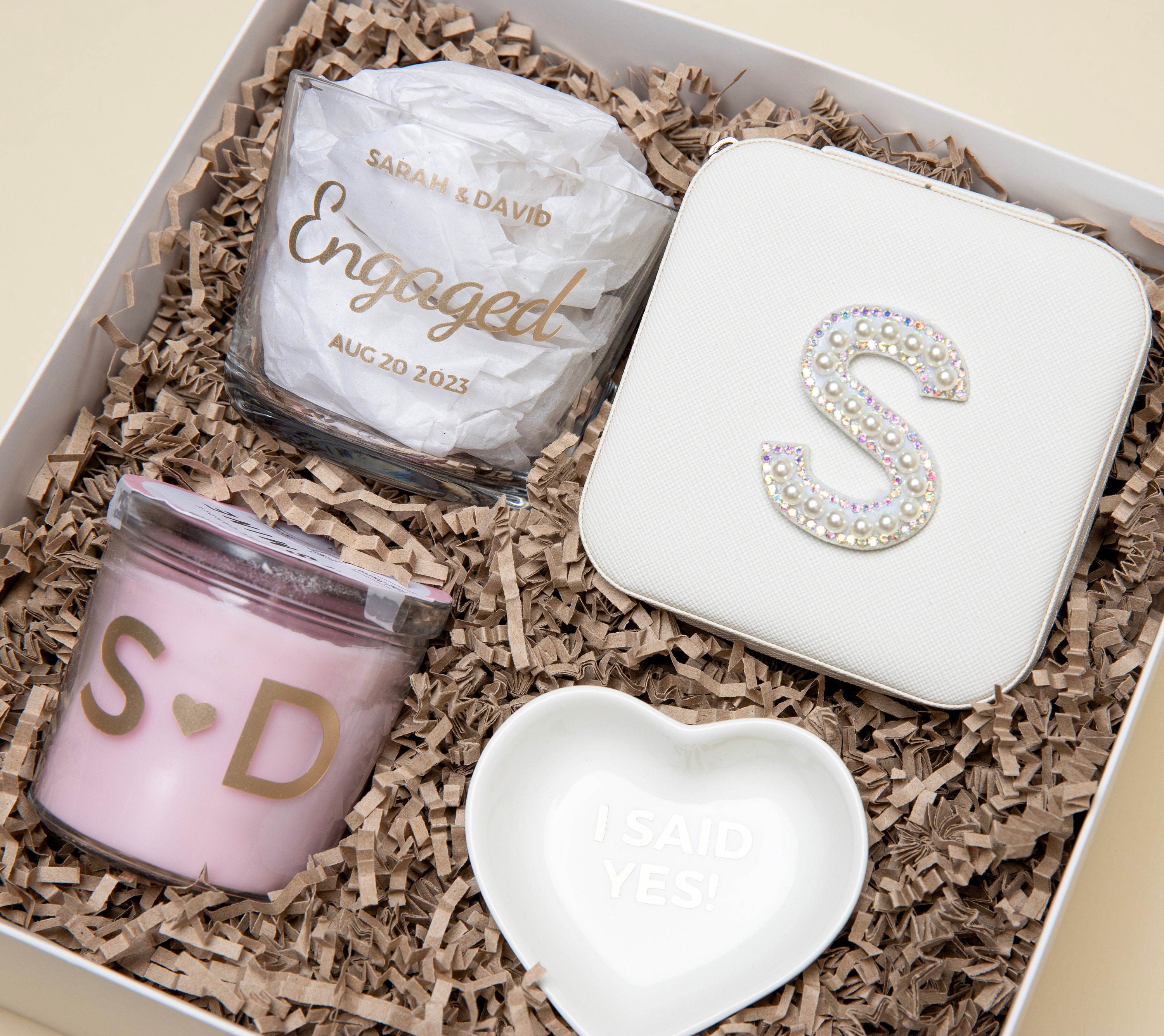 Custom Engagement Gift Box Bride To Be Wedding Gift Bridal Wedding Care Package For Future Mrs Bridal Shower Personalizable Engagement Gift