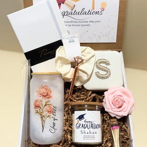 Personalized Graduation Gift Box 2026 Custom Grad Gift for Her or Him Class Of 2026 Unique High School Gift College Graduation Keepsake Set image 1