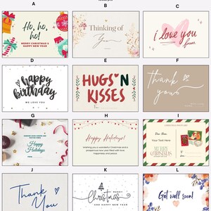 Puede incluir: Doce tarjetas de felicitaci&oacute;n diferentes con dise&ntilde;os y mensajes variados. Las tarjetas presentan una variedad de temas, que incluyen Navidad, cumplea&ntilde;os y agradecimiento. Las tarjetas est&aacute;n todas impresas en cartulina de alta calidad y son perfectas para cualquier ocasi&oacute;n.