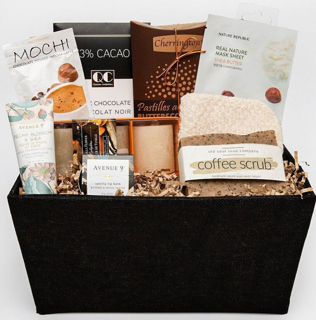 Coffee Lover Gift Basket for Women's Self Care Gift Her Coffee Tea Gift ...