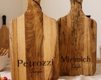 Custom Cheese Board Engraved Family Name Cutting Board for Wedding Kitchen Present with Logo Family Gift for Housewarming Charcuterie Board