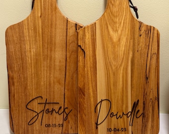 Customized Charcuterie Board Wood Engraved Cutting Board for Wedding Gift Cheese Board For Couple Anniversary Gift Set Housewarming Gift Box