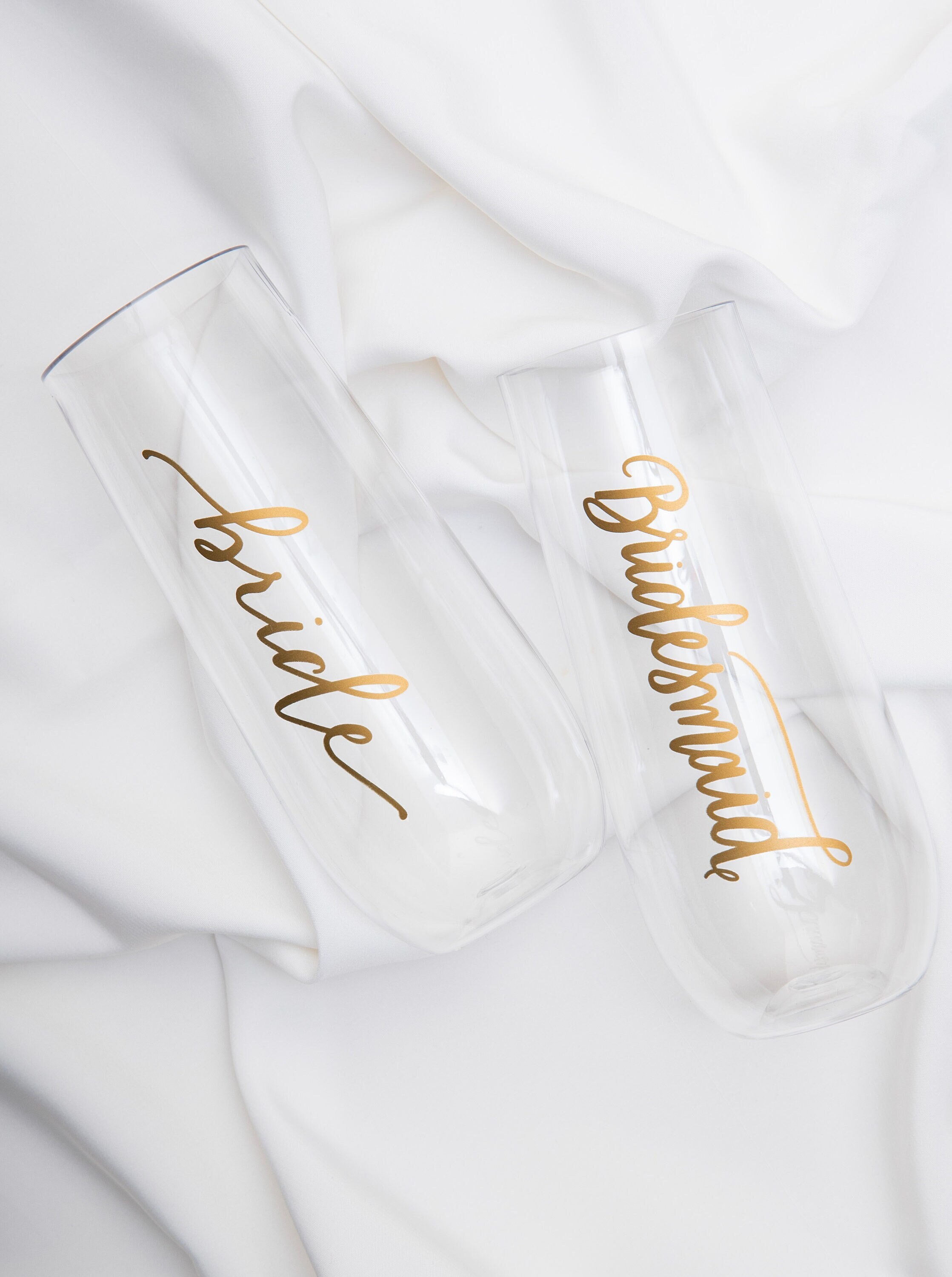 Personalized Stemless Glass For Bridal Party Stemless Wine Glass For Bridesmaid ProposalGift Personalized Champagne Bachelorette Party Glass