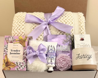 Thinking of You Care Package For Her Comfort Basket with Blanket Tea Get Well Soon Sympathy Gift Box Friend Postpartum Gift for New Mom