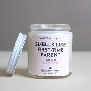 Personalized Parent To Be Gift New Parents To Be Congratulations Candle First Time Parents Gift Baby Announcement Gift 4oz Self Care Candle
