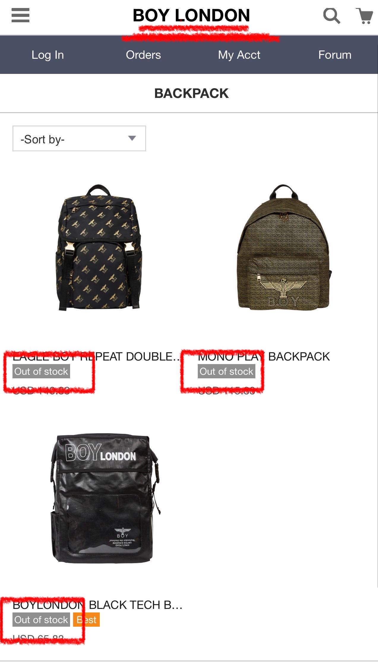 希少‼️ BOY LONDON リュックサック ボーイロンドン BIGスタッズ付 