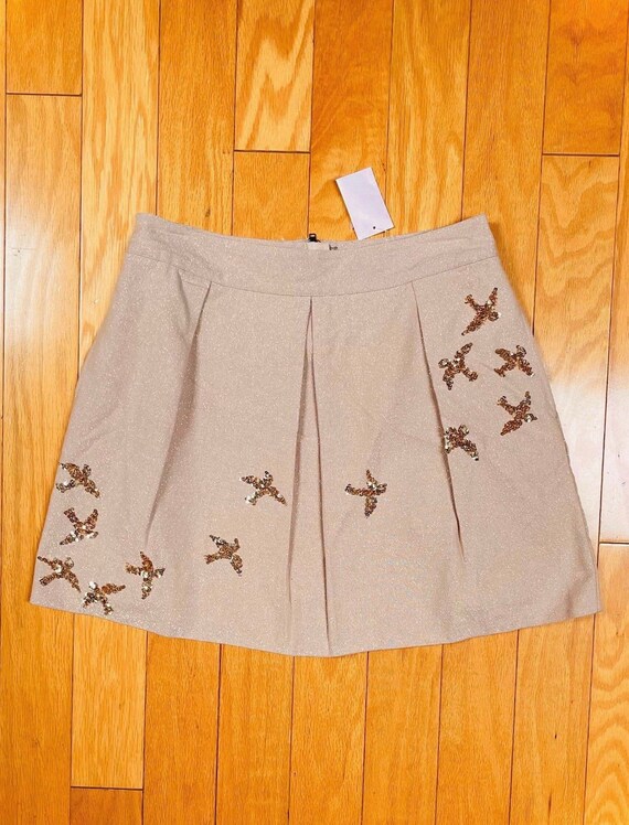 Metallic pleated 2025 skirt anthropologie