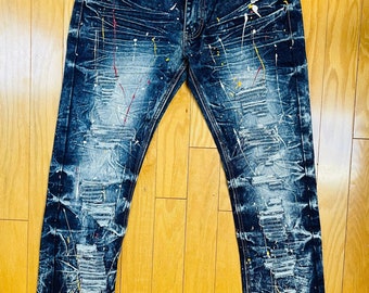 1990s Japanese Brand Switch Paint-splattered Ripped
