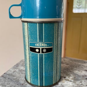 VTG 1971 Made in USA King Steely Thermos Bottle Tall No. 2410 missing –