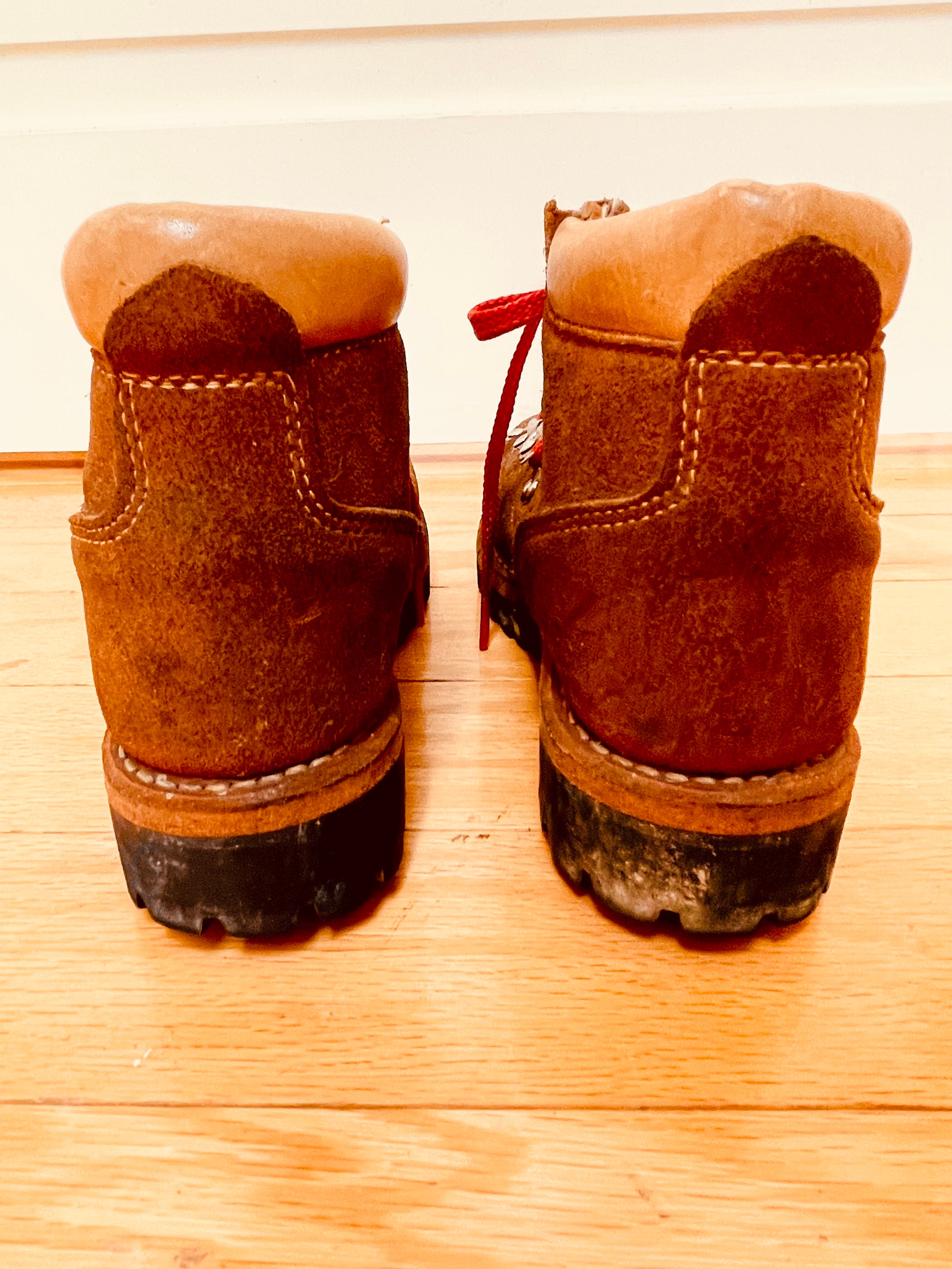 RARE Vintage Suede Leather Mountaineering Hiking Boots 