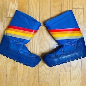 1960s / 1970s Moon Boots Puffy Winter Boots Après-Ski Chateau Boots Snow Bunny U.S. Women’s Size Size 8