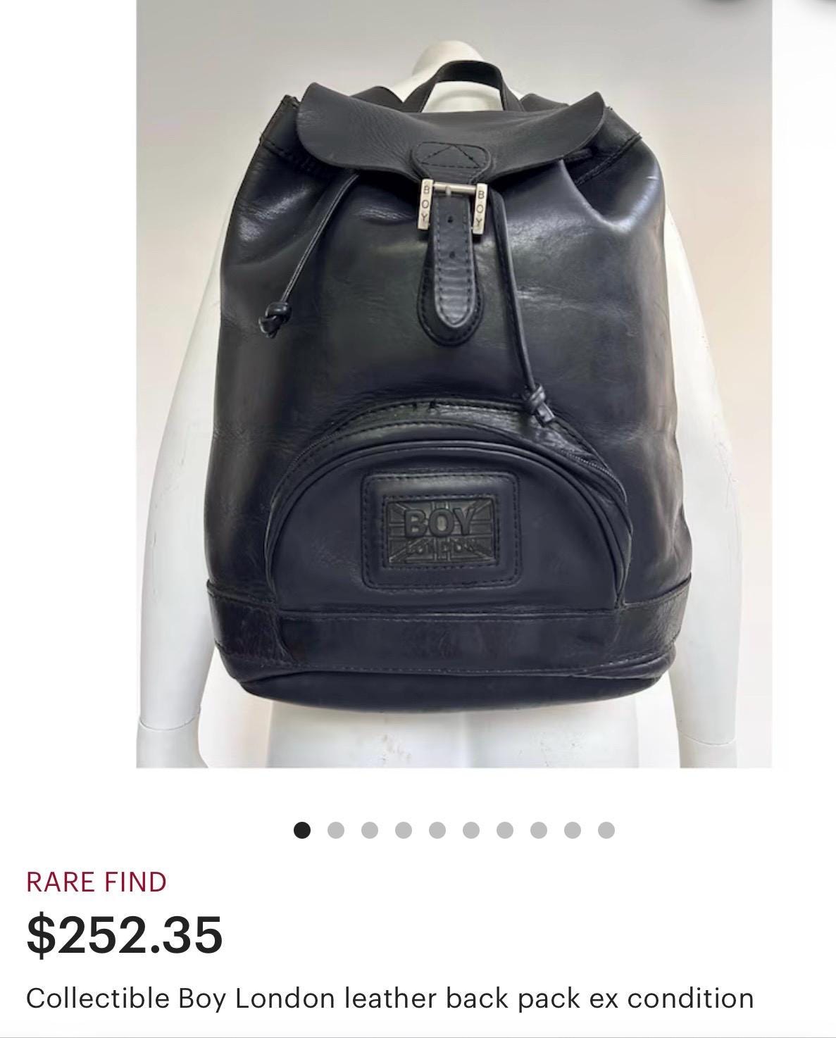 boy london leather backpack Ultra Rare BOY London Backpack/Tote Bag!
