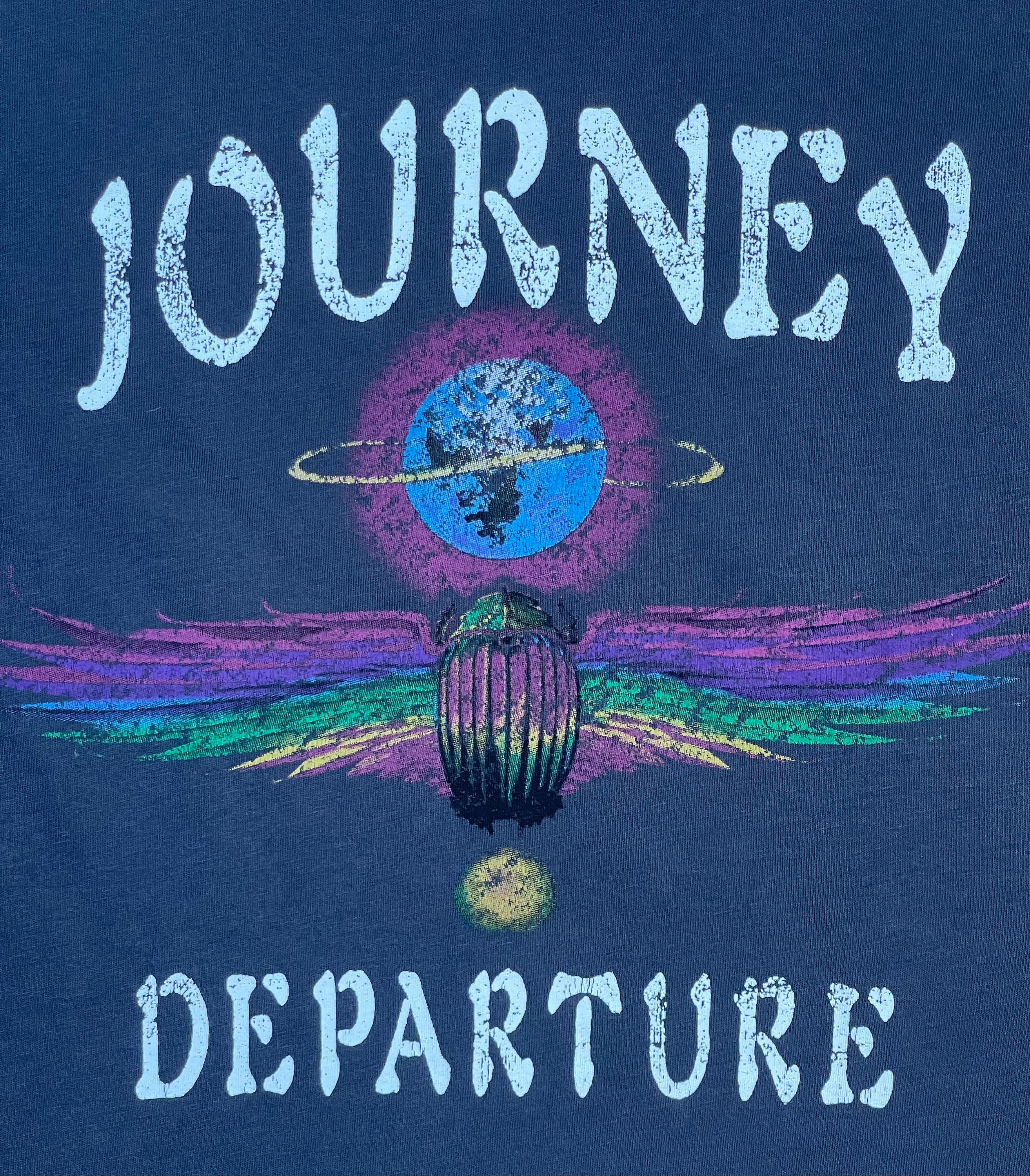 Welcome back to The 70's “Journey of a S Vintage 70s Journey Departure T-shirt Steel Grey Flattering