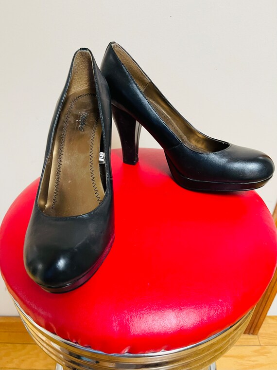 Black Stacked Platform High Heel Pumps New Without Bo… Gem