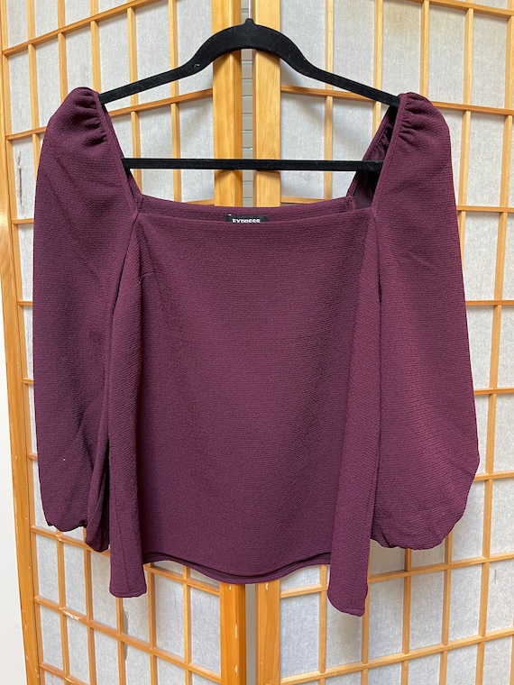 1990s Burgundy Tunic Pullover Top NWT New With Ta… - image 2