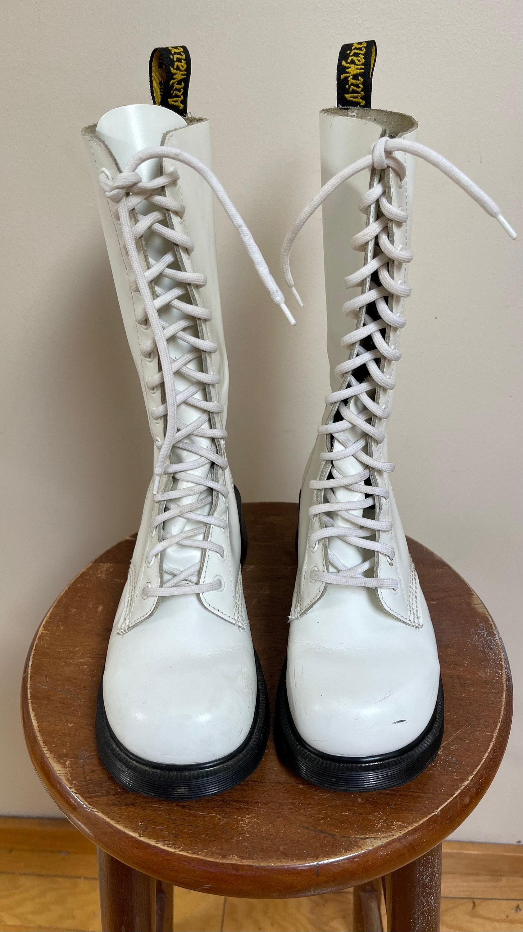 ULTRA RARE Docs 2071047 14-Eye Doc Martens Tall Knee High Lace Up 
