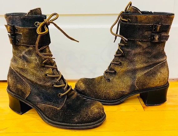 靴 00s unknown lace up boots leather grunge 00s unknown lace up boots leather grunge