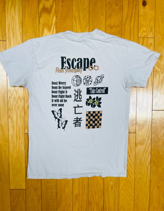 80s Vintage Japanese Street Stall T-shirt “Escape… - image 1
