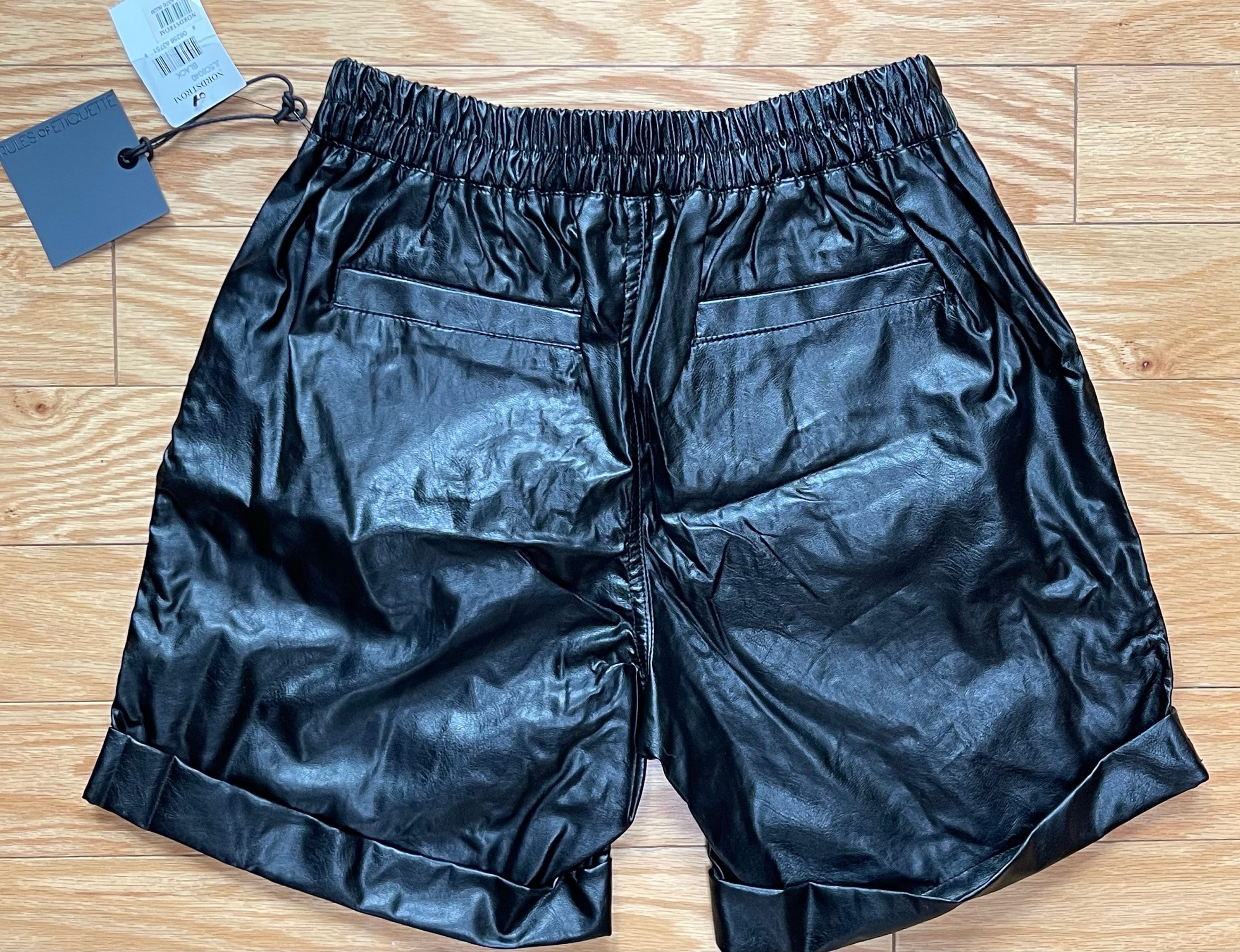New H&M Divided Women's Black Faux Leather Shorts Size 4 | eBay