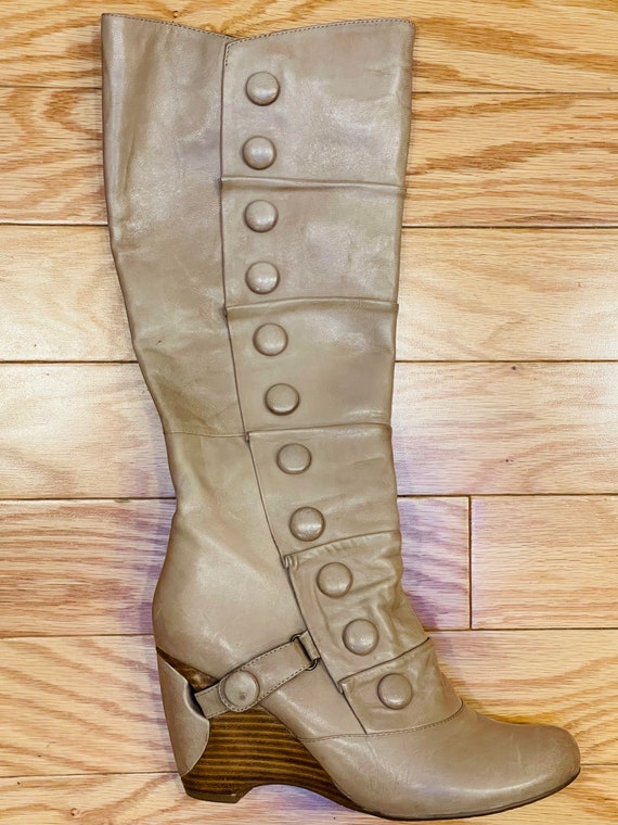 Butterscotch Tan Leather Miz Mooz Y2K Button Boot… - image 3