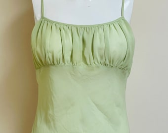 90s Victoria’s Secret Milkmaid Baby Doll Cucumber Green Sheer Nightgown / Slip Dress Regency Glam Teddy Lingerie Fairytale Coquette Size M