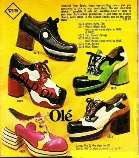 70s Sears Purple Platform Cutout Disco Pimp Glam Rock Lace