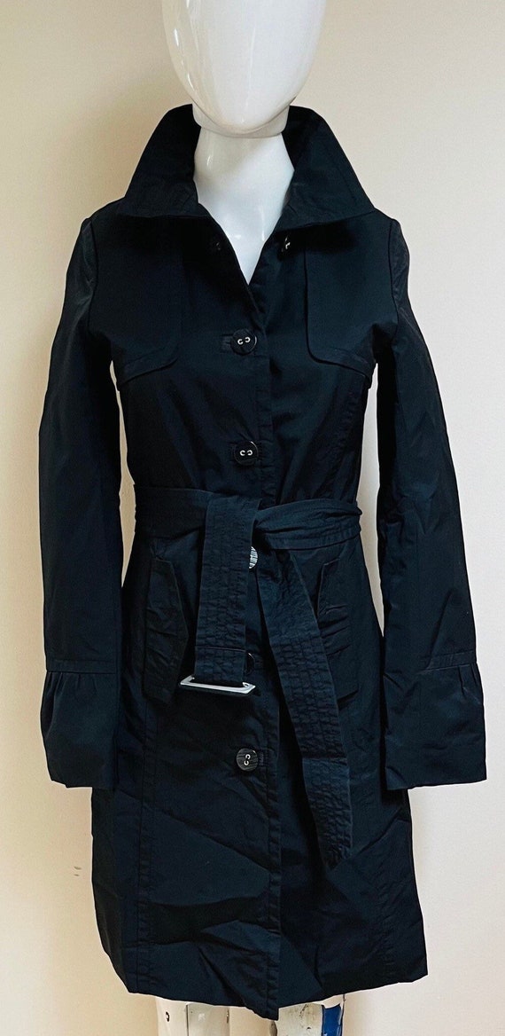 Y2K Black Belted Trenchcoat Never Worn New Withou… - image 4