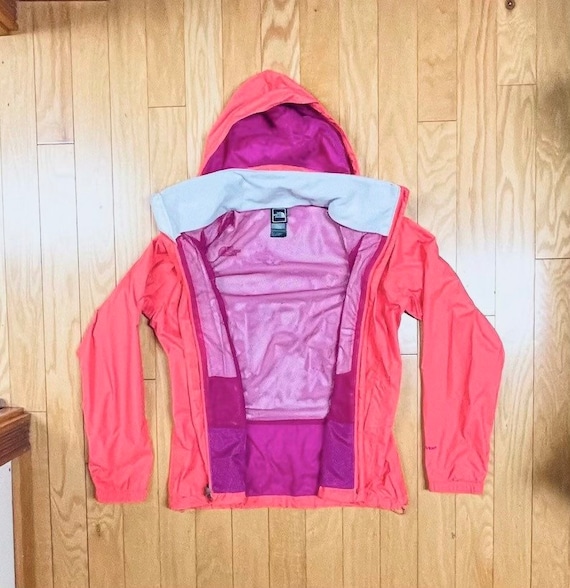 90s the North Face Neon Salmon Orange / Neon Magenta Pink Hyvent