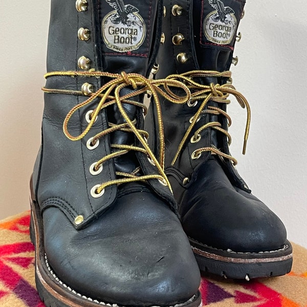 Leather Work Boots Etsy