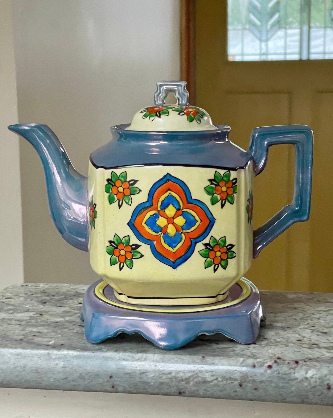 染付　鯛　水差　陶器　長さ20㎝高さ9㎝　昭和30年代購入品 染付地紋 八角小鉢 唐草 | 白山陶器直営オンラインストア