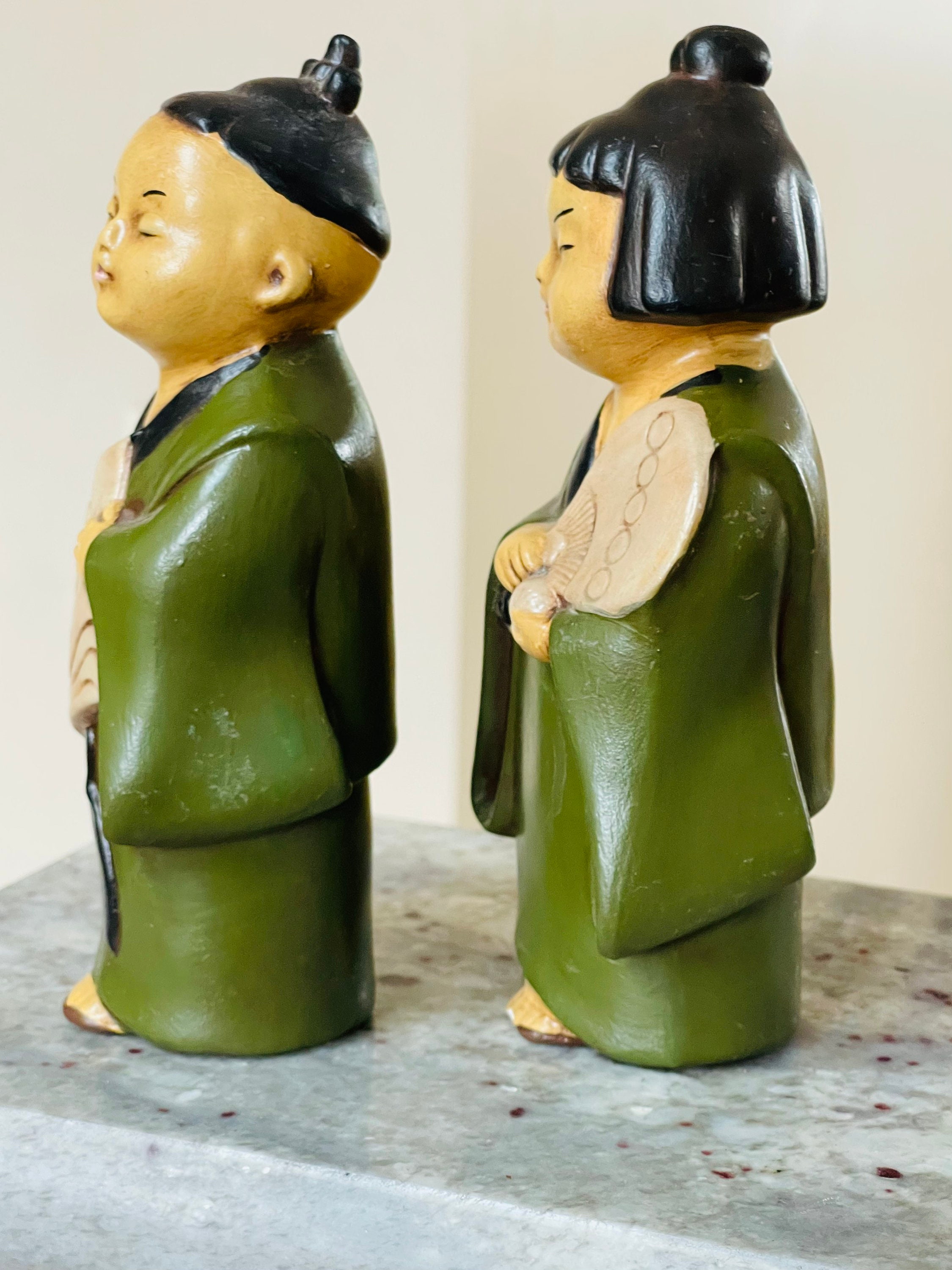 Vintage Arnart Green Squirrel Red Bow 1950's Ceramic Figure
