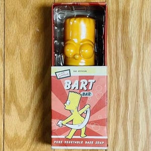 Jaren 90 dode inventaris Bart Simpson figurale zeep in originele verpakking dode inventaris 20th Century Fox Collectible The Simpsons Display beeldje zeep