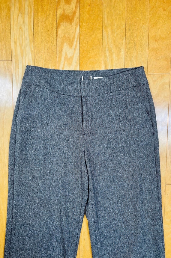 1980s Tweed Cuffed Wide Leg Classic Trousers Menswear Style Workwear Wrinkle Resistant Great for Travel Warm Size 8